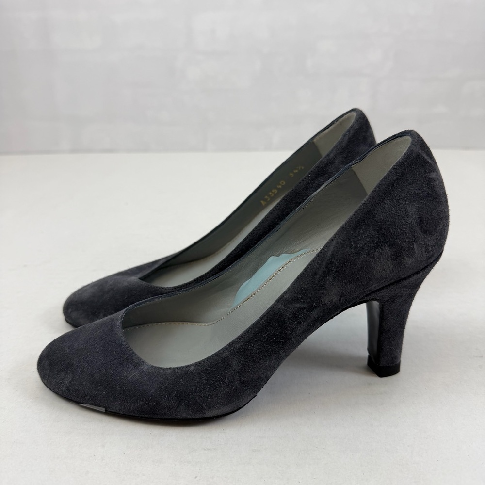 Sergio Rossi Black Suede Leather‎ Sole Pumps Size 34.5 (US 4.5) - Picture 4 of 7